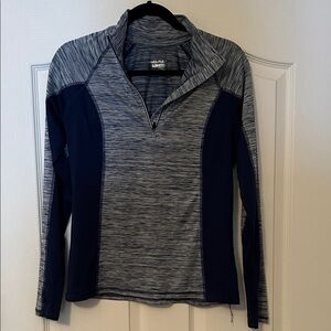 Head Women's Heather Gray and Navy Long Sleeve Top size small